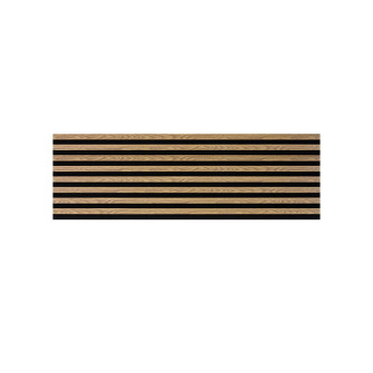 Wooden wall panel 2700 x 400mm (Black - Light oak)